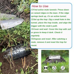 Piège à souris et à rats en acier galvanisé robuste, haute sensibilité, réutilisable, pour l'extérieur, vente en gros - Product Image 4