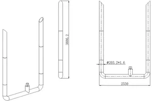 8 Zoll 45 Grad SS304 Peterbilt/Kenworth/Freightliner polierter Miter-Auspuffstapler