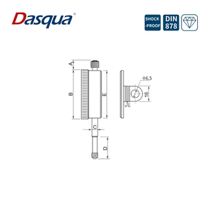 Dasqua 0-3mm cuscinetti ingioiellati acqua prova Mini quadrante indicatore 3 MM in piccolo disegno strumento di misura - Product Image 2
