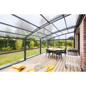 Pérgola Triangular Motorizada con Revestimiento de Vidrio Templado Retráctil, Diseño Moderno, Impermeable, para Exteriores, para Villa o <span class=keywords><strong>Piscina</strong></span> - Product Image 2