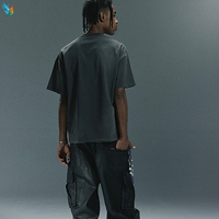 Vente en gros 100% coton 280G imprimé Hip Hop surdimensionné personnalisé goutte épaule o-cou unisexe t-shirts