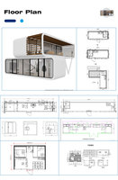 Cabine spatiale préfabriquée contemporaine en acier de 40 pieds, maison intelligente, salle de réunion mobile, camping, séjour chez l'habitant, bureau Apple