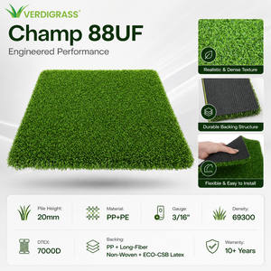 Césped Sintético Champ 88UF de Alta Resiliencia de 20 mm <span class=keywords><strong>para</strong></span> Putting Green, Ideal <span class=keywords><strong>para</strong></span> Espacios de Golf en Azoteas y <span class=keywords><strong>Terrazas</strong></span> Urbanas - Product Image 1