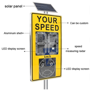 Cartelli Digitali Personalizzabili a 3 Display per Limite <span class=keywords><strong>di</strong></span> <span class=keywords><strong>Velocità</strong></span>, Alimentati a Energia Solare, con <span class=keywords><strong>Rilevatore</strong></span> Radar e Telecamera - Product Image 2
