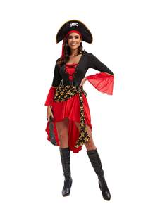 <span class=keywords><strong>Costume</strong></span> de <span class=keywords><strong>pirate</strong></span> <span class=keywords><strong>pour</strong></span> <span class=keywords><strong>femme</strong></span> - Robe de <span class=keywords><strong>pirate</strong></span> des Caraïbes <span class=keywords><strong>pour</strong></span> Halloween avec chapeau et ceinture, ensemble de cosplay - Product Image 4