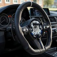 Volant de voiture sport en cuir et fibre de carbone pour BMW F30 F10 F11 F12 F15 F16 F36 F20 F22 F25 F32 F33 F35 M3 M5 F3X X3 535i