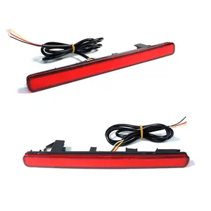 Kaizen Red LED Bumper Reflector Lights For 09-14 Acura TSX (For Euro Accord) Function as Tail,Brake & Rear Fog Lamps Turn Lights