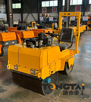 Compacteur de sol vibrant à double tambour hydraulique mini-rouleau compresseur routier certifié CE TT-850