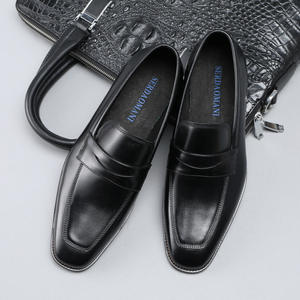 Mocasines Personalizados de Punta Cuadrada para Hombre, Zapatos de Otoño de Cuero Genuino, Casuales y Modernos, Antideslizantes y Transpirables - Product Image 5