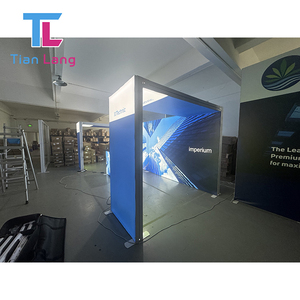 Tension Fabric Exhibition System Customizable Modular Booth <b>Stand</b> for Trade Shows and Expos - Custom <b>Backdrop</b> with Logo - Product Image 5