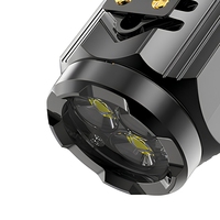 Mini lampe torche LED rechargeable à trois lentilles, longue portée, portable, type stylo, pour les situations d'urgence en extérieur et le camping