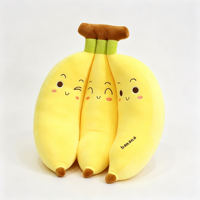 Aangepaste Pluche Bananenbos Gevuld Kussen Zacht Kawaii Fruitkussen voor Cadeau en Huisdecoratie