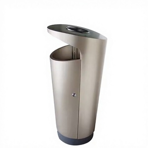 Elegante Cestino per Rifiuti <span class=keywords><strong>da</strong></span> Esterno Resistente alle Intemperie per Patio, <span class=keywords><strong>Balcone</strong></span>, Giardino e Aree Pubbliche - Product Image 1