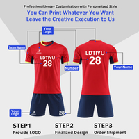 Maillot de football personnalisé pour adultes et enfants, avec logo imprimé, tenue de match d'équipe, uniforme respirant à séchage rapide, vêtement de football en gros