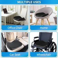 Coussin de siège ergonomique en mousse à mémoire de forme avec gel rafraîchissant OEM/ODM pour le soulagement des douleurs du coccyx, idéal pour le bureau et la voiture