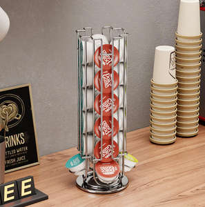 Support de <span class=keywords><strong>rangement</strong></span> rotatif à 360° en métal pour 24 dosettes <span class=keywords><strong>Nespresso</strong></span> <span class=keywords><strong>Vertuo</strong></span> - Product Image 4