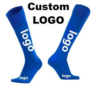 Bulk Custom Embroidery Print Logo Professional Football Team <b>Socks</b> Wholesale <b>Polyester</b>/Cotton Anti-Slip Grip Performance <b>Socks</b> - Product Image 1