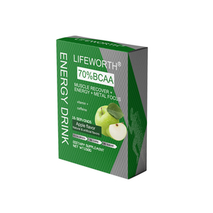 Lifeworth Apple caffeine Pre-Workout năng lượng bổ sung nước giải khát Bột Vitamin B12 hương vị trái cây Carbonate thành phần chính - Product Image 4