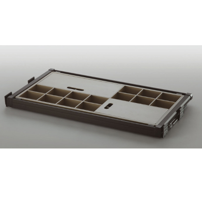 Semi-open storage box, mocha color 80