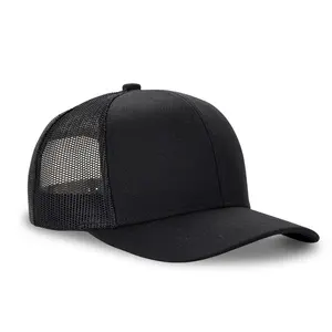 Factory Wholesale Design High Quality Plain Color Polyester 6 Panel Mesh Sunscreen Hat Trucker Hats Custom