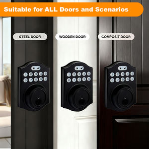 वायरलेस कनेक्टेड वेदरप्रूफ स्मार्ट दरवाजा लॉक डिजिटल पासवर्ड और एल्यूमिनियम दरवाजे के लिए फिंगरप्रिंट - Product Image 3