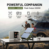 Nouvelle Batterie Portable LiFePO4 Ignifuge à Onde Sinusoïdale Pure 1600W 3200W pour Prises CA, Idéale pour Camping-Car, Panneaux Solaires et Camping (Royaume-Uni) - Modèle 2026 à Succès