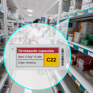 Etiqueta electrónica de precio para estanterías (ESL) con pantalla de tinta electrónica (E Ink) sin batería, sistema NFC, etiqueta digital inteligente para uso en farmacias y hospitales. - Product Image 1