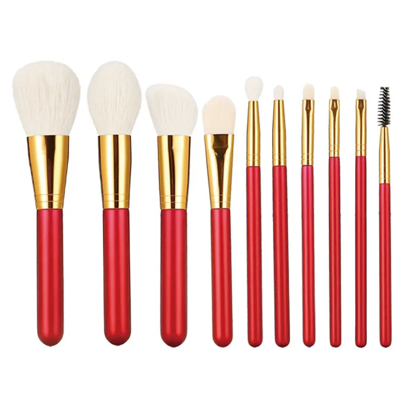 Hochwertige individuelle Make-Up-Pinsel-Features 10-teiliges Set