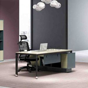 Precio de fábrica, muebles de oficina minimalistas personalizados, <span class=keywords><strong>escritorio</strong></span> ejecutivo en forma de L, mesa de oficina moderna blanca barata para el hogar - Product Image 3