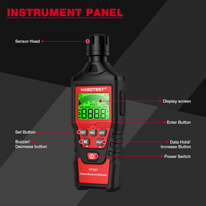 <span class=keywords><strong>D</strong></span>étecteur de monoxyde de carbone Habotest Ht621 Mesure haute précision Peut prévenir efficacement l'arrivée en cas <span class=keywords><strong>d</strong></span>'accident <span class=keywords><strong>d</strong></span>'empoisonnement - Product Image 6