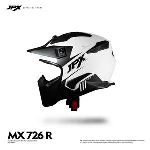 El casco integral modular JPX MX 726 R en blanco perla sólido combina un diseño elegante con características de comodidad y seguridad superiores. - Product Image 2