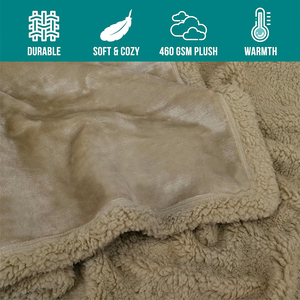 Luxus 80-Zoll-Solid Taupe Fleece Haustier Möbel Kleine Hunde Sommer decke Sherpa Cat Plüsch Faltbare Zwinger Auto Kiste Zwinger Bett - Product Image 6