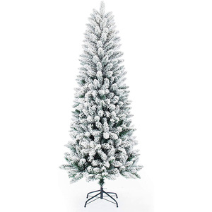 210CM classique crayon arbre <span class=keywords><strong>artificiel</strong></span> blanc neige floqué arbres <span class=keywords><strong>de</strong></span> noël métal <span class=keywords><strong>pied</strong></span> <span class=keywords><strong>sapin</strong></span> blanc crayon décoré arbre <span class=keywords><strong>de</strong></span> noël - Product Image 2
