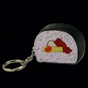 Llavero Antiestrés de Sushi Japonés, Pelota Antiestrés de Espuma de Poliuretano (PU) con Forma de Sushi - Product Image 1