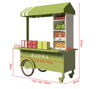 Chariot d'affichage de boissons de lait de fruit de poussée de main
