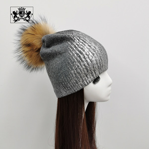 Janefur Custom Winter <strong>Hats</strong> With <strong>Pom</strong> Poms for Female Thick Warm Big Real Raccoon Fur Ball Angora Crochet <strong>Hats</strong> <strong>Women</strong> - Product Image 1