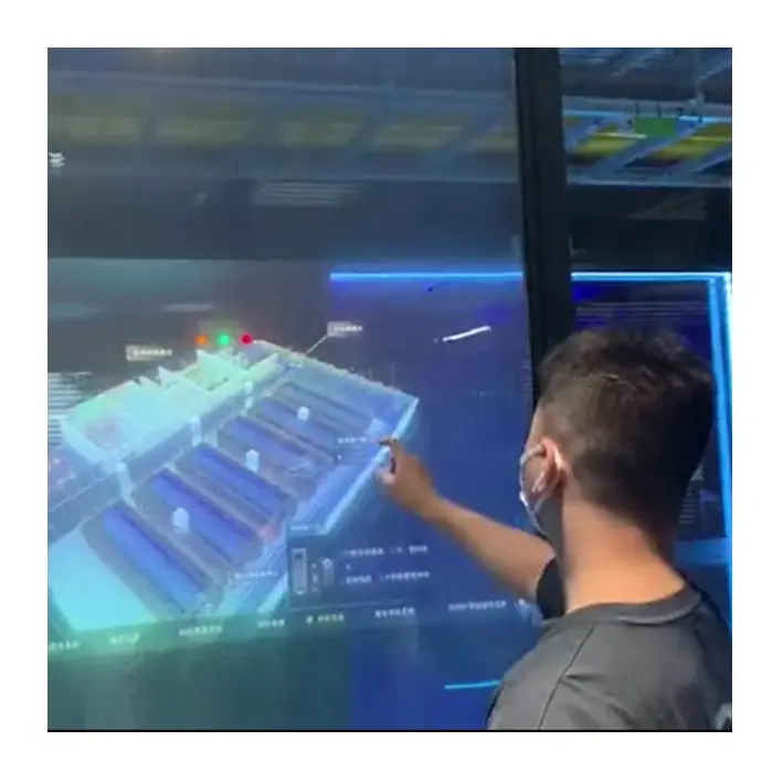 3D голографическая лазерная технология Интерактивная стеклянная проекция Интерактивная стена