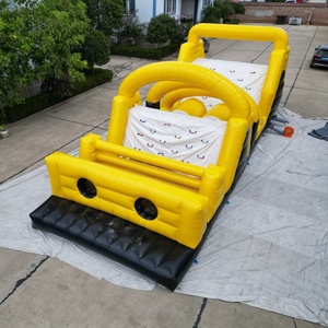 Parcours d'obstacles gonflable commercial avec mur d'<span class=keywords><strong>escalade</strong></span>, équipement de terrain de jeu extérieur pour enfants, matériau PVC - Product Image 3