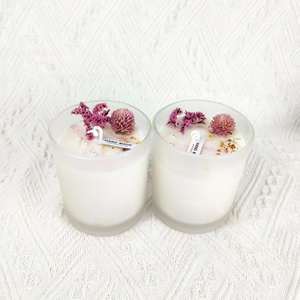 <span class=keywords><strong>Velas</strong></span> Aromáticas Personalizadas <span class=keywords><strong>de</strong></span> Marca Propia con Flores Secas Hechas a Mano en <span class=keywords><strong>Vasos</strong></span> Esmerilados <span class=keywords><strong>para</strong></span> Fiestas, Acción <span class=keywords><strong>de</strong></span> Gracias y Navidad - Product Image 5