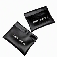 Sacs de rangement anti-poussière en cuir PU noir à motifs pour rouge à lèvres, bijoux, parfum, câble de données, écouteurs