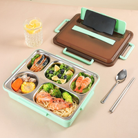 Nouvelle boîte à lunch isotherme en acier inoxydable à compartiments, double couche, pour la maison - Modèle 2026