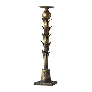 Candelabro de Imitación de Bronce con Diseño de Lirio Silvestre, Estilo Antiguo, Decoración para el Hogar, Portavelas de Metal Duradero para Decoración de Entrada - Product Image 2