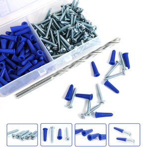 Bê tông Neo và ốc vít kit, 201 cái vách thạch cao Neo vít, #10-12 nhựa Neo và tự khai thác vít 1 cái khoan <span class=keywords><strong>bit</strong></span> - Product Image 3