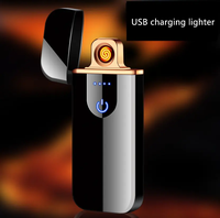 Briquet à induction d'empreintes digitales électrique rechargeable Offres Spéciales torche coupe-vent USB pour les fumeurs en métal en alliage de zinc