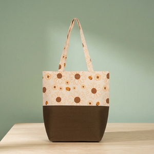 Eco-World Bags <b>Canvas</b> Tote Bag Solid Color Bohemian Style Open Closure Water Resistant Cotton Lining Daily Use Eco-Friendly - Product Image 3