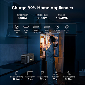 Dabbsson Nhà Máy Điện Cầm Tay 110V 220V 230V Off Lưới Ngoài Trời Cắm Trại 2000W Năng Lượng Mặt Trời Máy Phát Điện Tất Cả Trong Một Năng Lượng Mặt Trời Hệ Thống Năng Lượng - Product Image 2