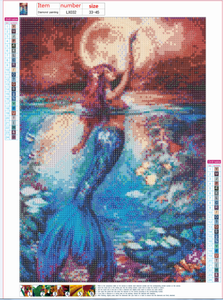 Peinture de diamant 5D personnalisée sirène AB avec strass ronds en cristal pour adulte - Product Image 2