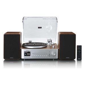 Système Hi-Fi Lenco Mc 860Wdsi avec tourne-disque, Bluetooth, radio DAB/FM, sortie 2x 30W, finition bois argenté - Product Image 3