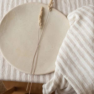 <span class=keywords><strong>Nappe</strong></span> en <span class=keywords><strong>lin</strong></span> pur <span class=keywords><strong>lavé</strong></span> à la française, ensemble de serviettes à rayures teintes en fil de 1 cm, tissu textile d'ameublement artistique, taille personnalisée disponible, directement de l'usine - Product Image 2