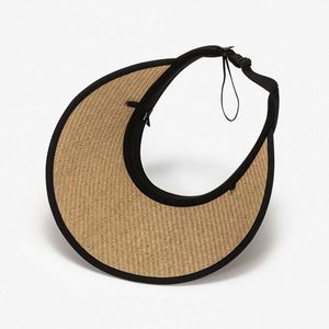 Sombrero de Sol Plegable de Paja Natural para Ciclismo al Aire Libre, Venta al por Mayor de Fábrica, Sombrero de Sol de Verano con Parte Superior Hueca para Mujer - Product Image 3